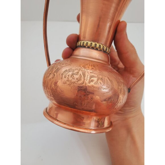 Copper Vase Copper Jug Copper Vintage Vase Decoration Ornaments Copper Pot Gift - Picture 6 of 10